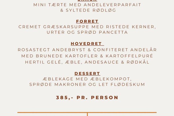 Mortens Aften på Hotel Nørrevang