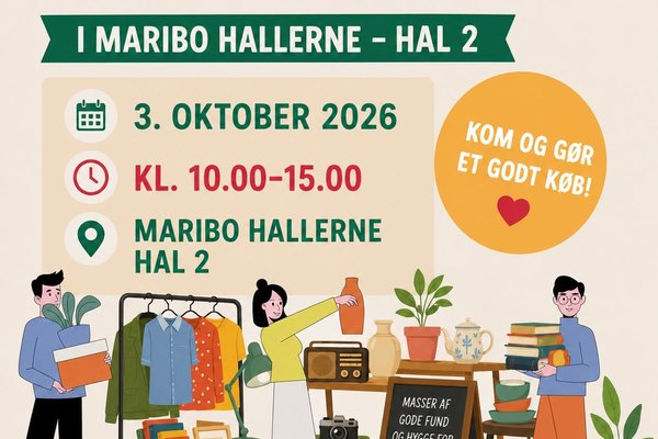 Loppemarked i Maribo Hallerne d. 3. oktober 2026