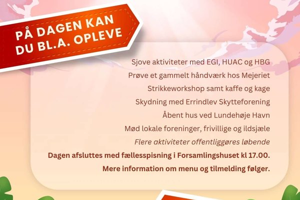 🎉 ERRINDLEV LANDSBYDAG 2026 🎉